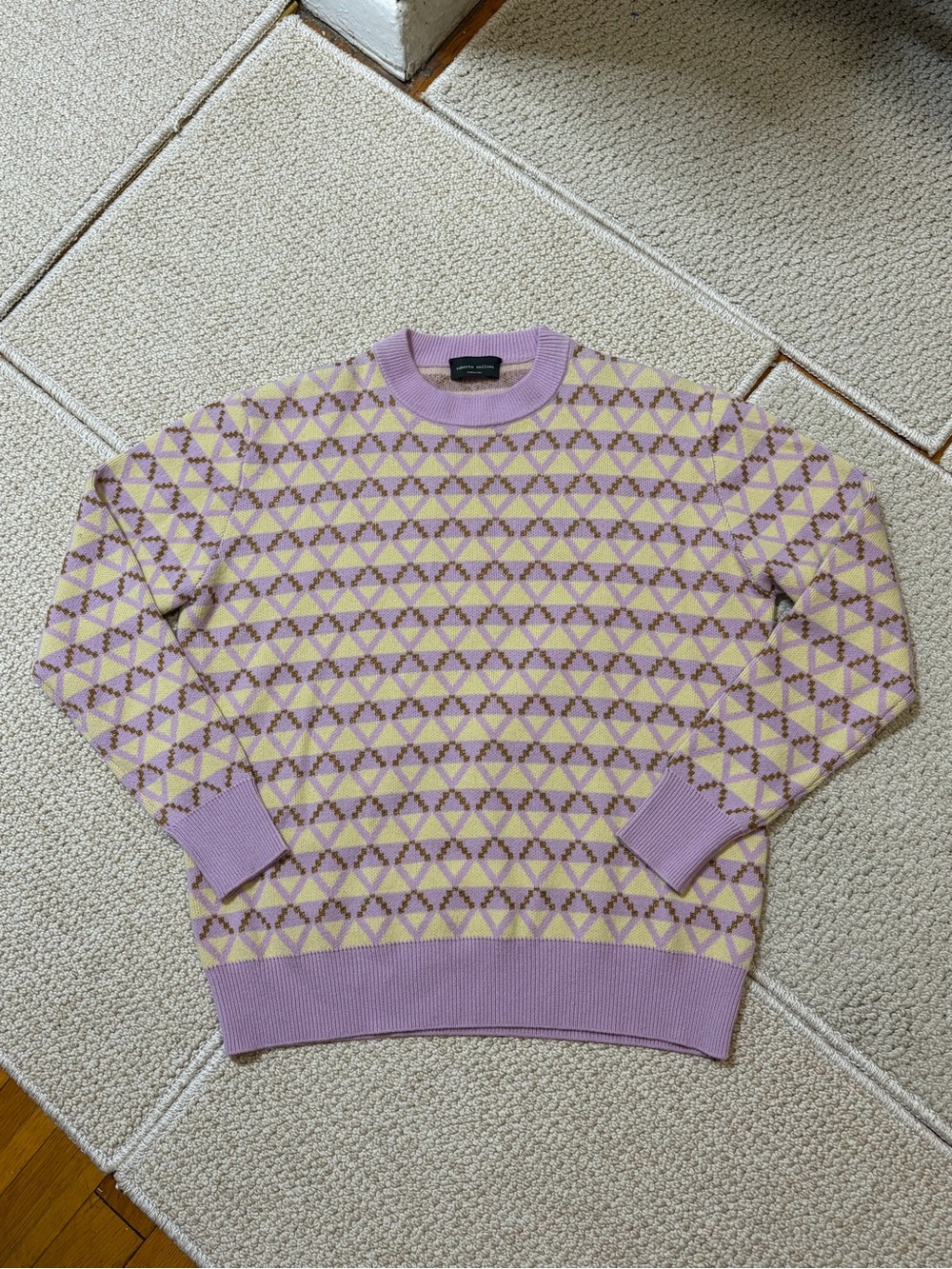 Roberto Collina Wool Blend Sweater Women’s S Preppy Quiet Luxury Oversized Italy